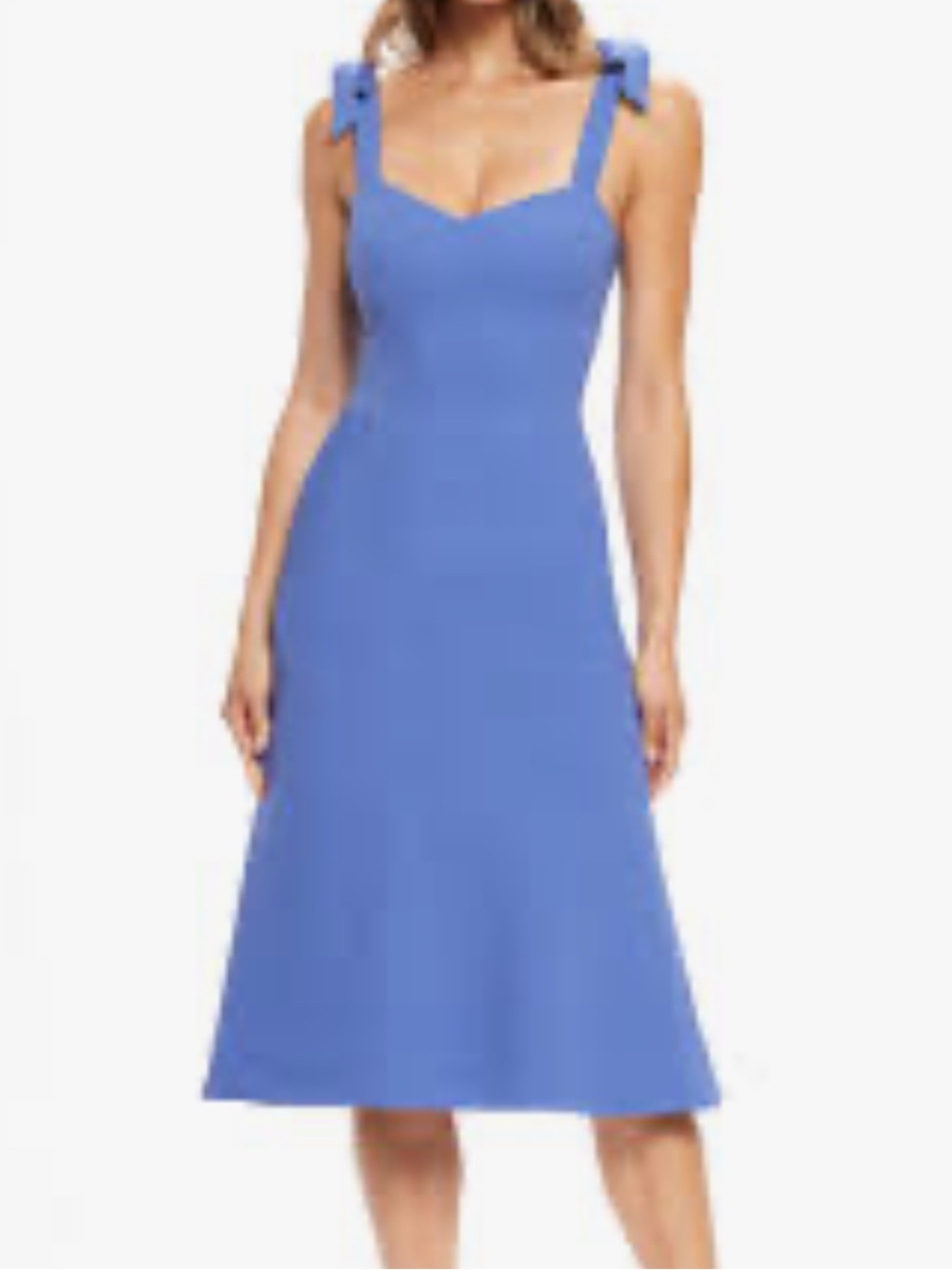 Dress the Population Blue Tie-Strap A-Line Dress